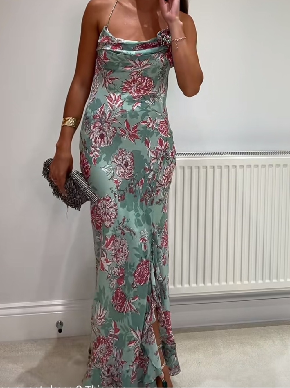 Viral sold out- Zara Floral Slip Midi Dress
